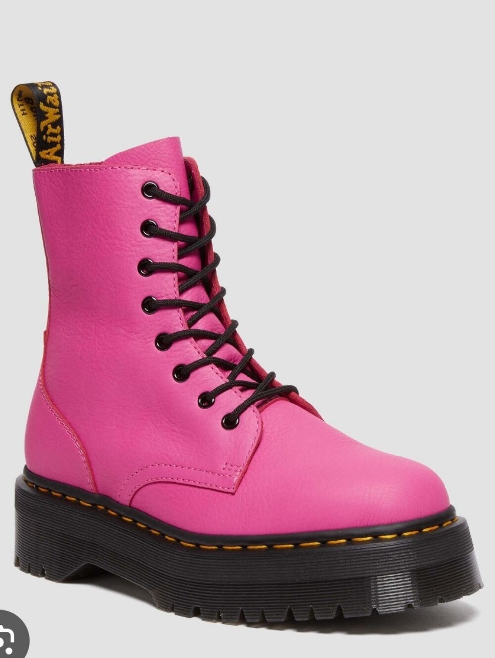 DR. MARTEN HOT PINK PLATFIRM JADON BOOTS NWOB 7